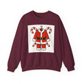 Christmas Sweatshirt — Santa Suit Front & “Santa Is Here For You” Back Holiday Crewneck