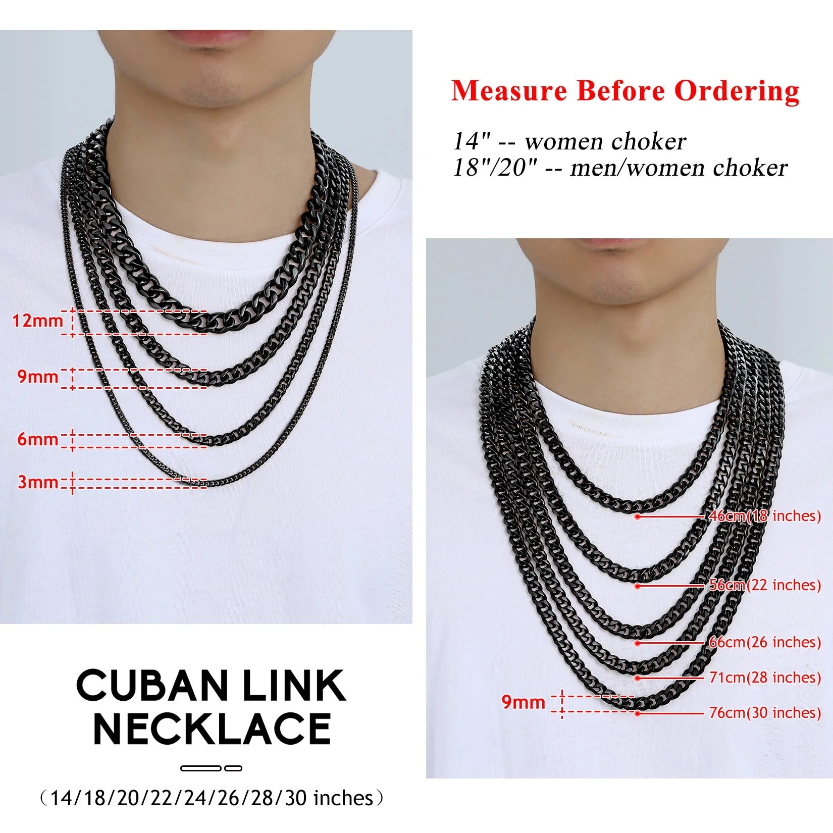 Men's 6mm Miami Curb Cuban Link Chain Necklace - Unisex 316L Stainless Steel