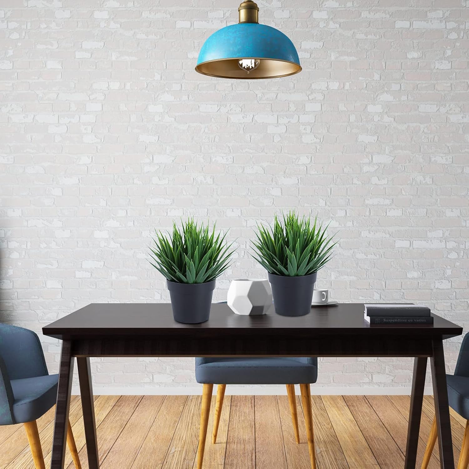 2 Pcs Artificial Succulents Plants for Home and Office Mini Fake Potted Plant for Bathroom Decor Coffee Table Decor Shelf Decor Farmhouse Decor Office Desk Decor and More