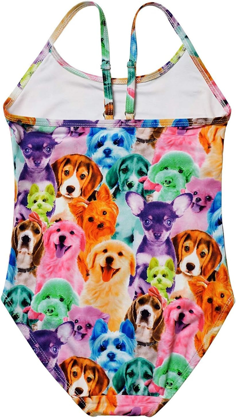 Girls' One-Piece Unicorn Swimsuit with UPF 50+ Rash Guard Protection